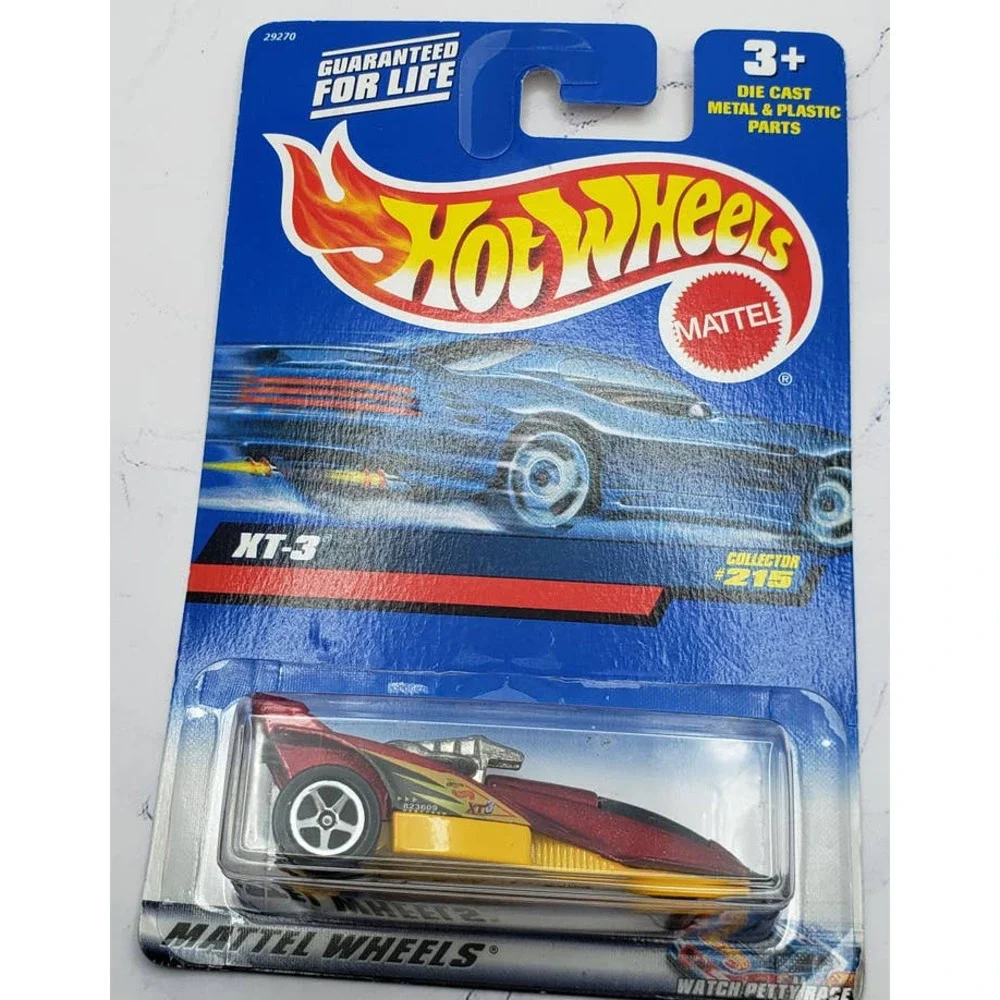 Hot Wheels 2000 Mainline XT-3 Red and Yellow With Chrome 5 Spoke Wheels #215